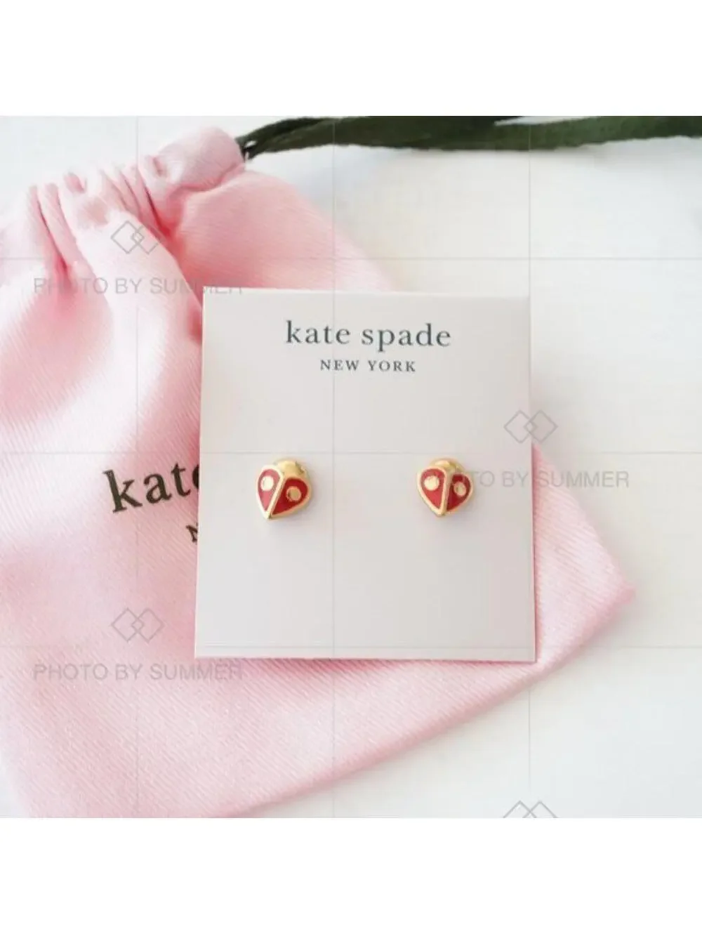 Kate Spade Animal Party Ladybug Studs Earrings